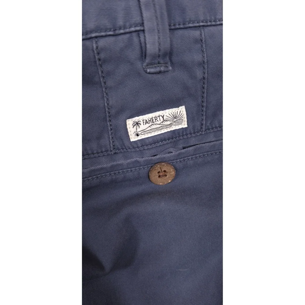 Faherty Shorts Mens Size 31 Blue Golf  Chino Cotton